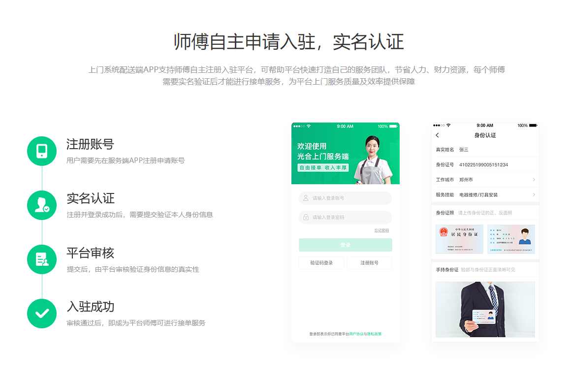 師傅自主申請入駐，實名認證.png